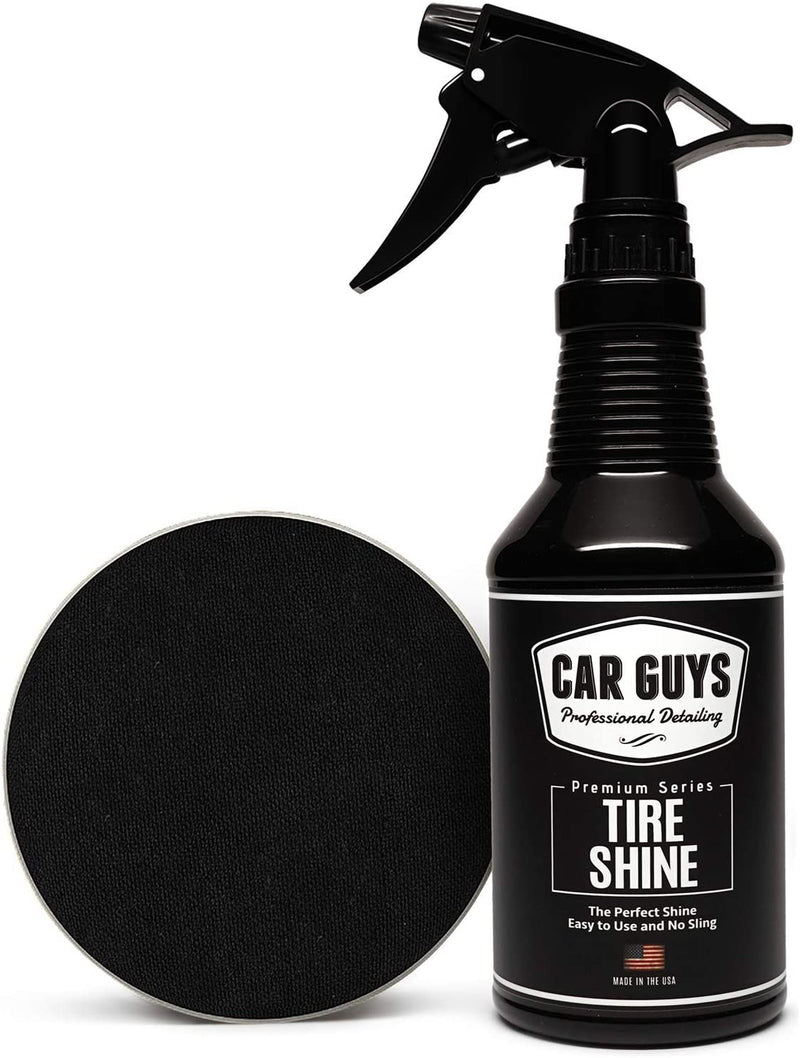 Tire Shine - Easy To Use Tire Dressing With Applicator Pad . Dry To The