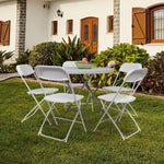 6 Pcs Commercial Plastic Folding Chairs Stackable Wedding Party Seats