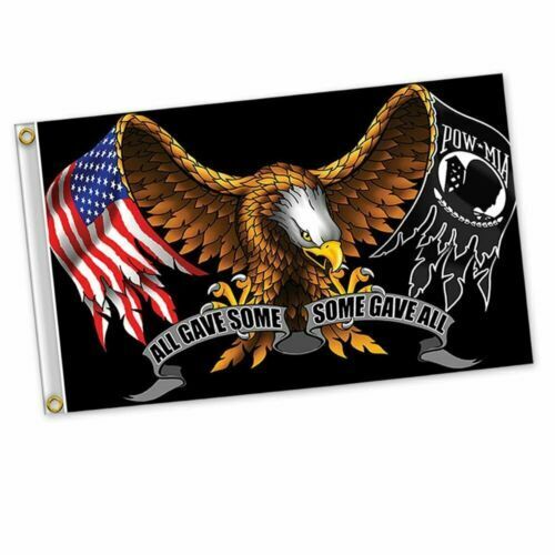 Veteran Pow Mia All Gave Some Some Gave All Eagle Polyester 3X5Ft Flag Military