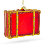 Well-Traveled Suitcase - Blown Glass Christmas Ornament