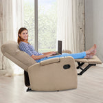 Giantex Recliner Sofa Chair Lounger w/ Arm Storage Footrest & Cup Holder Brown