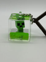 Tsunameez Cube Creeper Water Keychain Figure