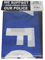 We Support & Pray For Our Police Thin Blue Line 3X5 Printed Nylon Flag Banner