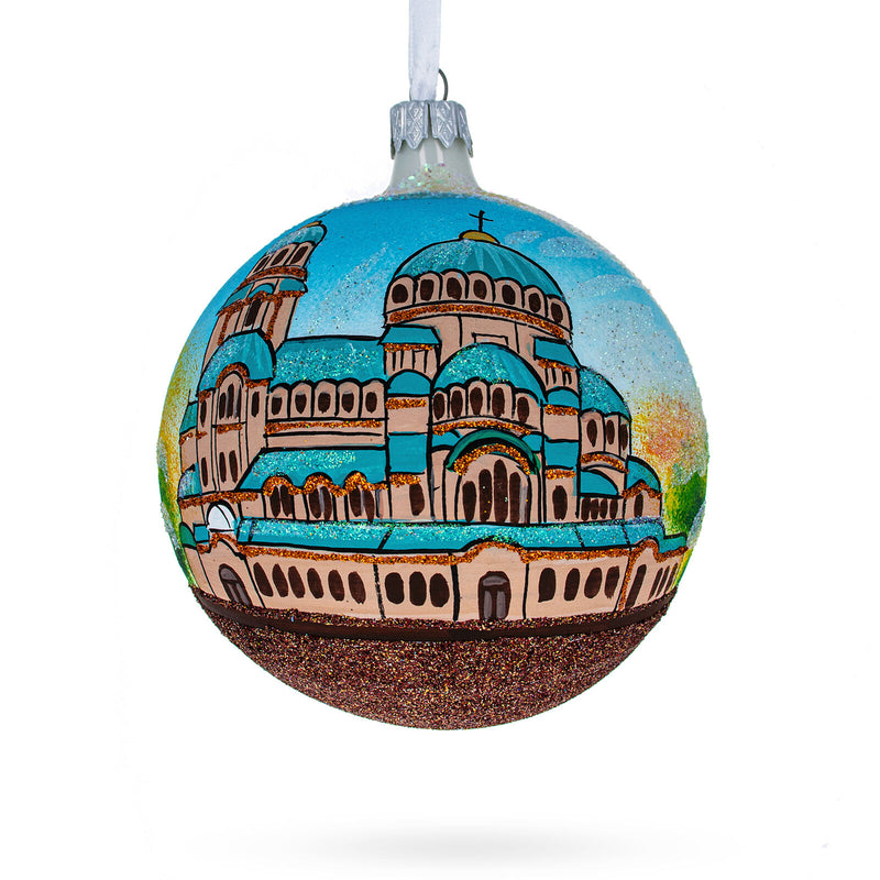 St. Alexander Nevski Cathedral, Sofia, Bulgaria Glass Ball Christmas Ornament 4