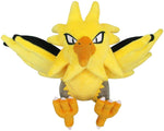 Sanei Pokemon All Star Collection PP189 Zapdos 8" Stuffed Plush Authentic USA