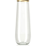 Clear Fancy Shatterproof Reusable 9 Oz Champagne Glass