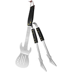 Rock Guitar Style Heavy Duty Stainless Steel 2 Piece Barbecue Tool Set