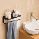 Hand Towel Holder With Shelf for Bathroom