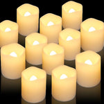 Battery Operated LED Tea Lights with Warm White Flickering Light