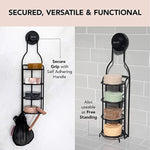 Wall Mounted Shower Organizer with Strong Suction & Soap Bar Holder