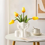 Feminist Minimalism Decorative Modern Nordic Style Flower Vase for Living Room