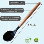 Cooking Utensils Set With Heat Resistant Wooden Handle Set Of 6