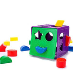 Geometric Shape Sorting Cube Baby Toys With 18 Shapes And 1 Cube