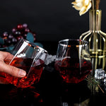 Stemless Diamond Shaped Wine Glasses For Serving Wine Cocktail Whiskey