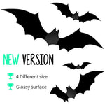 56 PCS Reusable PVC 3D Decorative Scary Bats Wall Stickers Comes with Double Sided Foam Tape