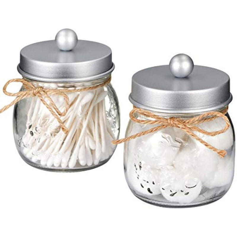 Mason Jar Decor Bathroom Vanity Storage Organizer Canister