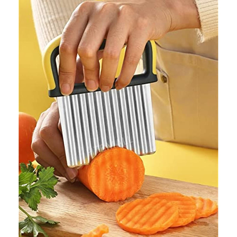 Crinkle Potato Cutter With Upgraded Stainless Steel Blade