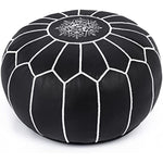 Genuine Leather Pouf Cover