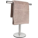 T-Shape Stainless Steel Hand Towel Holder for Bathroom