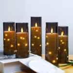 Flameless LED Candles with Timer 5 Pc Flickering Flameless for Thanksgiving Dinner