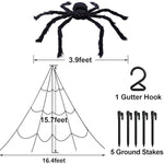 200'' Triangular Spider Web+47'' Giant Fake Spiders