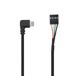Duttek 2 Pack 50Cm 90 Degree Right Angle Micro Usb Male To 5 Pin Motherboard Female Adapter Dupont Extended Cablemicro Usb M 5Pin