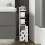 Small Bathroom Storage Cabinet with Dual Rods for Small Spaces