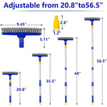 Extendable Durable Handle Grout Cleaner Brush Set Of 2