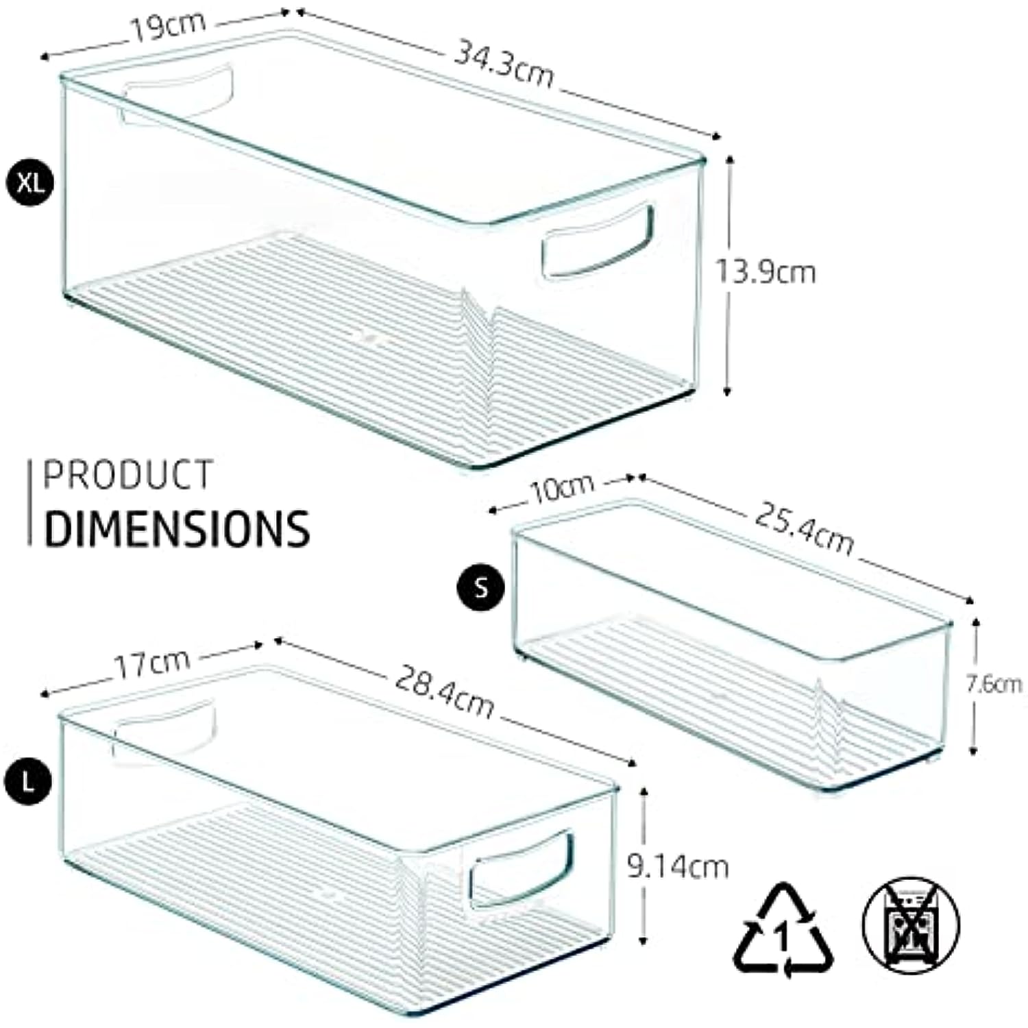 8 PACK Stackable Pantry Organizer Bins, 3 sizes – BlessMyBucket