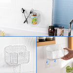 Plastic Wall Mount Organizer With Self Adhesive Tape