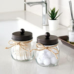 Mason Jar Decor Bathroom Vanity Storage Organizer Canister