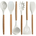 Cooking Utensils Set With Heat Resistant Wooden Handle Set Of 6