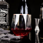 Stemless Diamond Shaped Wine Glasses For Serving Wine Cocktail Whiskey