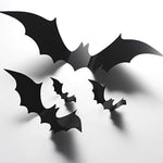 56 PCS Reusable PVC 3D Decorative Scary Bats Wall Stickers Comes with Double Sided Foam Tape