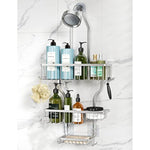 Shower Head Never Rust Aluminum Large Hanging Shower Caddy with 10 Hooks