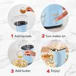 Hot Air Popcorn Popper Maker With Measuring Cup