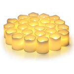 Battery Operated LED Tea Lights with Warm White Flickering Light