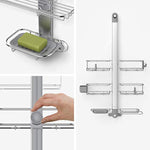 Over-Door Shower Caddy Stainless Steel and Anodized Aluminum