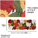 Large Cutwork Embroidered Outdooor Table Runner for Halloween