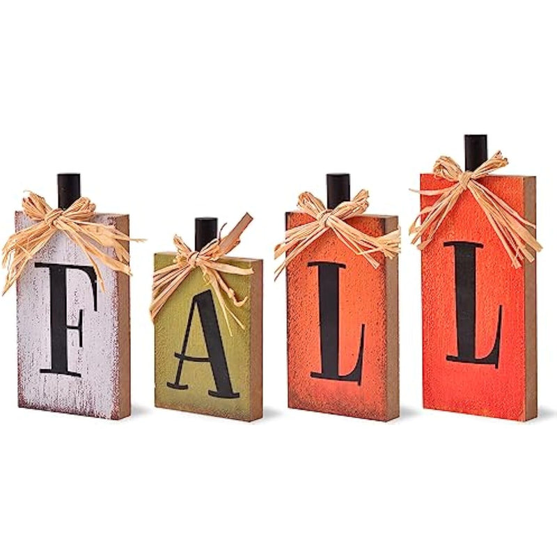 4 Pcs Rustic Thanksgiving Farmhouse Home Decor Signs