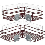 Adhesive Corner Shower Caddy Shelf Basket Rack with Hooks