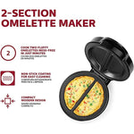 Non Stick Omelet Frittata Maker Teal Stainless Steel Makes 2 Individual Portions Quick Easy