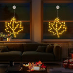 2 Pack Thanksgiving Window Lights with Suction Cups