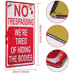 Halloween Decoration Halloween Signs Retro Chic Metal Signs for Outdoor Yard Signs