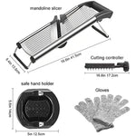 Adjustable Mandolin Slicer Vegetable Slicer For Onion Potato Carrot With Cut Resistant Gloves