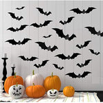 56 PCS Reusable PVC 3D Decorative Scary Bats Wall Stickers Comes with Double Sided Foam Tape