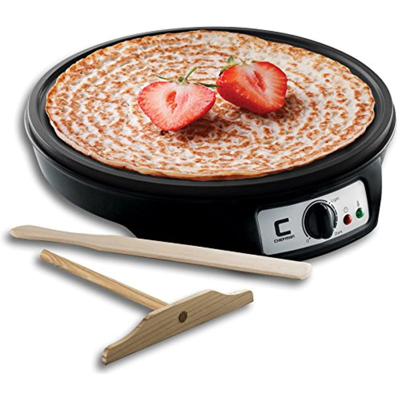 Electric Crepe Maker Precise Temp Control 12 Non Stick Griddle