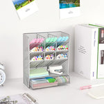 Pencil Holder with 10 Compartments and 1 Drawer