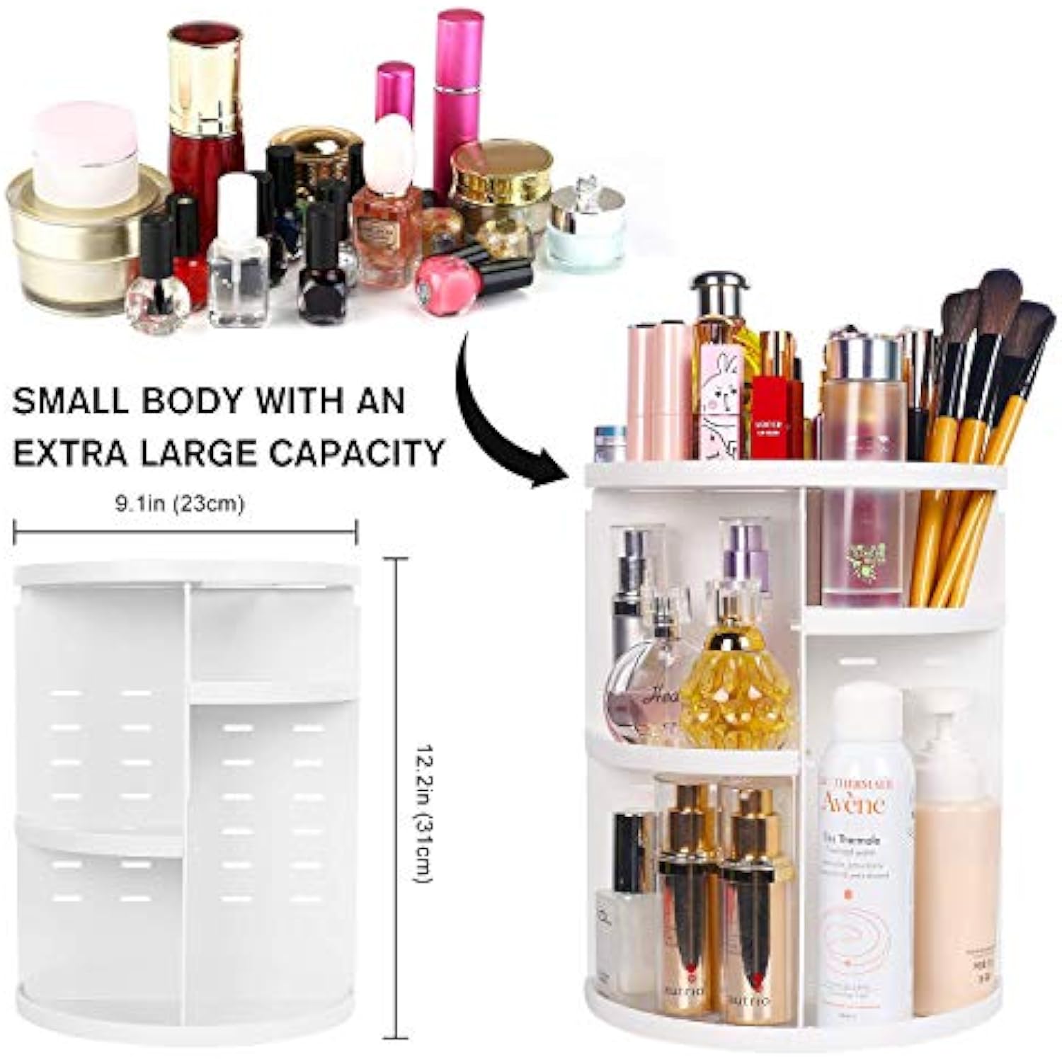 DIY Detachable Spinning Cosmetic Makeup Caddy Storage – BlessMyBucket