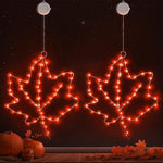 2 Pack Thanksgiving Window Lights with Suction Cups